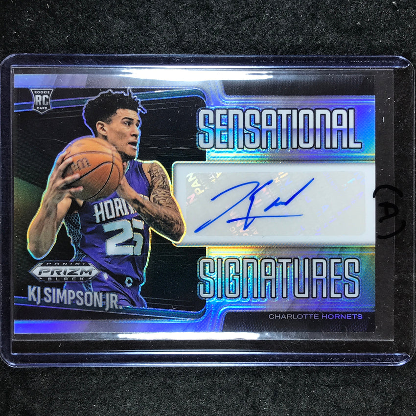 2024-25 Prizm Black KJ SIMPSON JR. Sensational Signatures Rookie Silver #KJS (A)