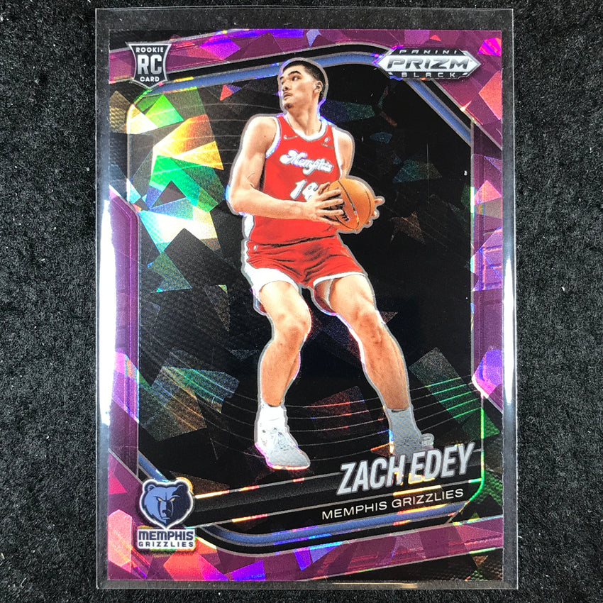 2024-25 Prizm Black ZACH EDEY Rookie Base Purple Ice /149 #64