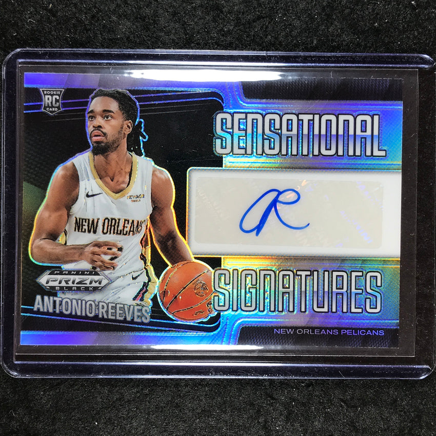 2024-25 Prizm Black ANTONIO REEVES Sensational Signatures Rookie Silver #REE