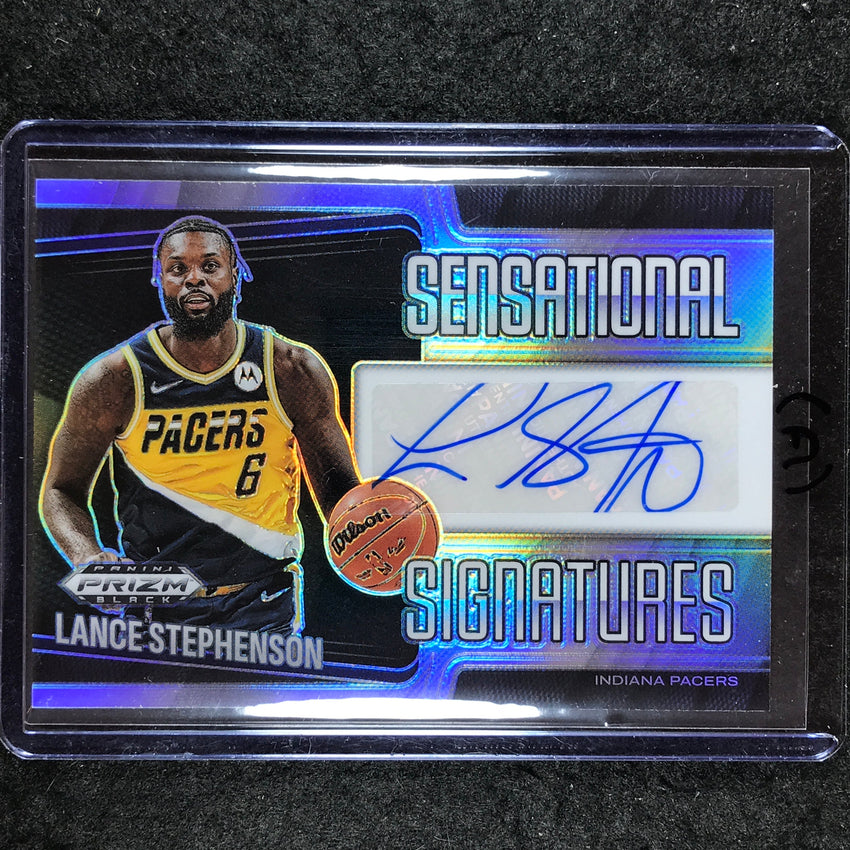 2024-25 Prizm Black LANCE STEPHENSON Sensational Signatures Auto Silver #STE (A)