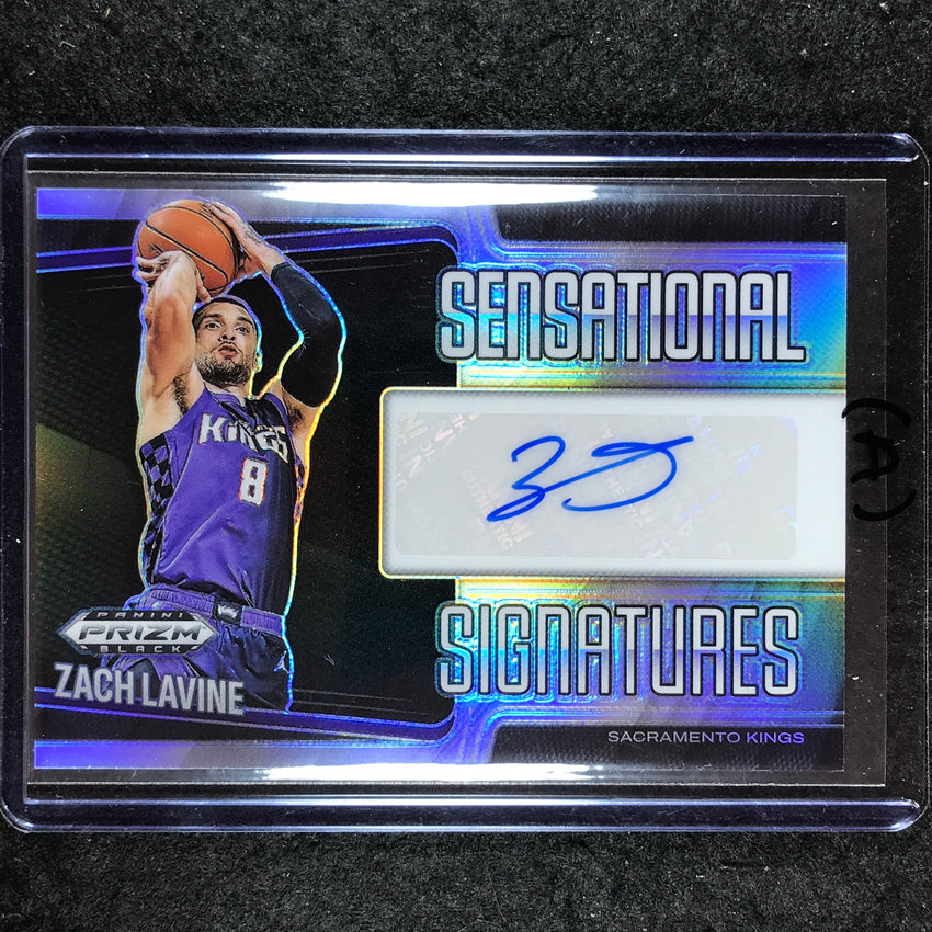 2024-25 Prizm Black ZACH LAVINE Sensational Signatures Auto Silver #ZCH (A)