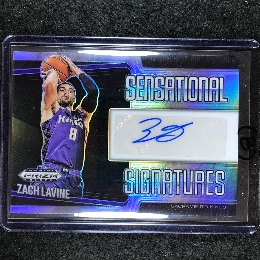 2024-25 Prizm Black ZACH LAVINE Sensational Signatures Auto Silver #ZCH (B)