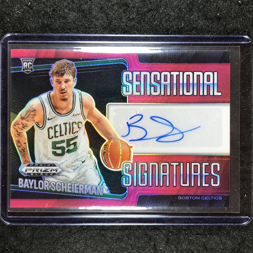 2024-25 Prizm Black BAYLOR SCHEIERMAN Sensational Signatures Rookie Auto 55/99