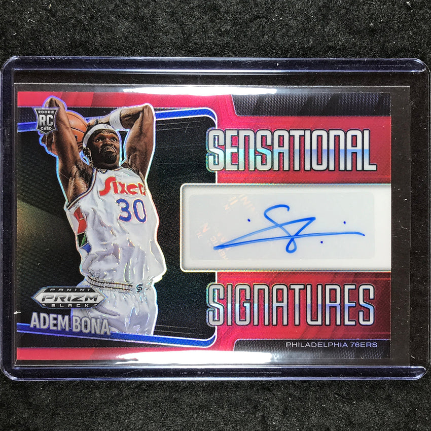 2024-25 Prizm Black ADEM BONA Sensational Signatures Rookie Auto Red 37/99