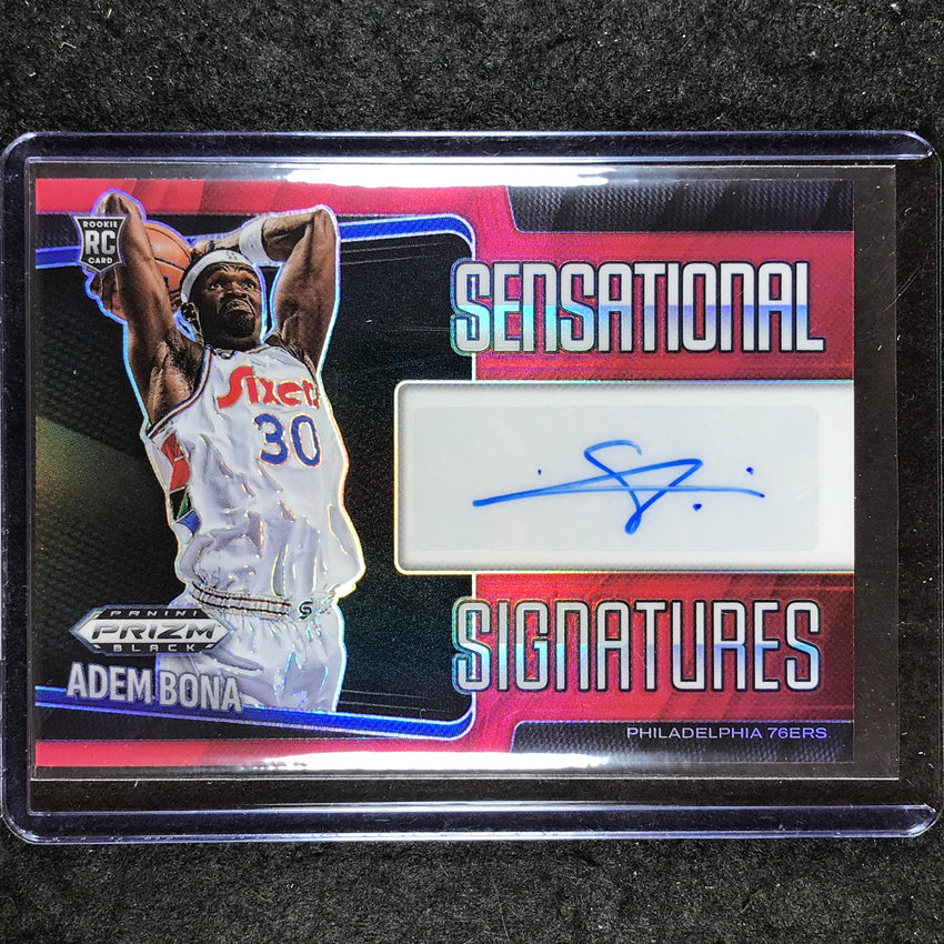 2024-25 Prizm Black ADEM BONA Sensational Signatures Rookie Auto Red 82/99