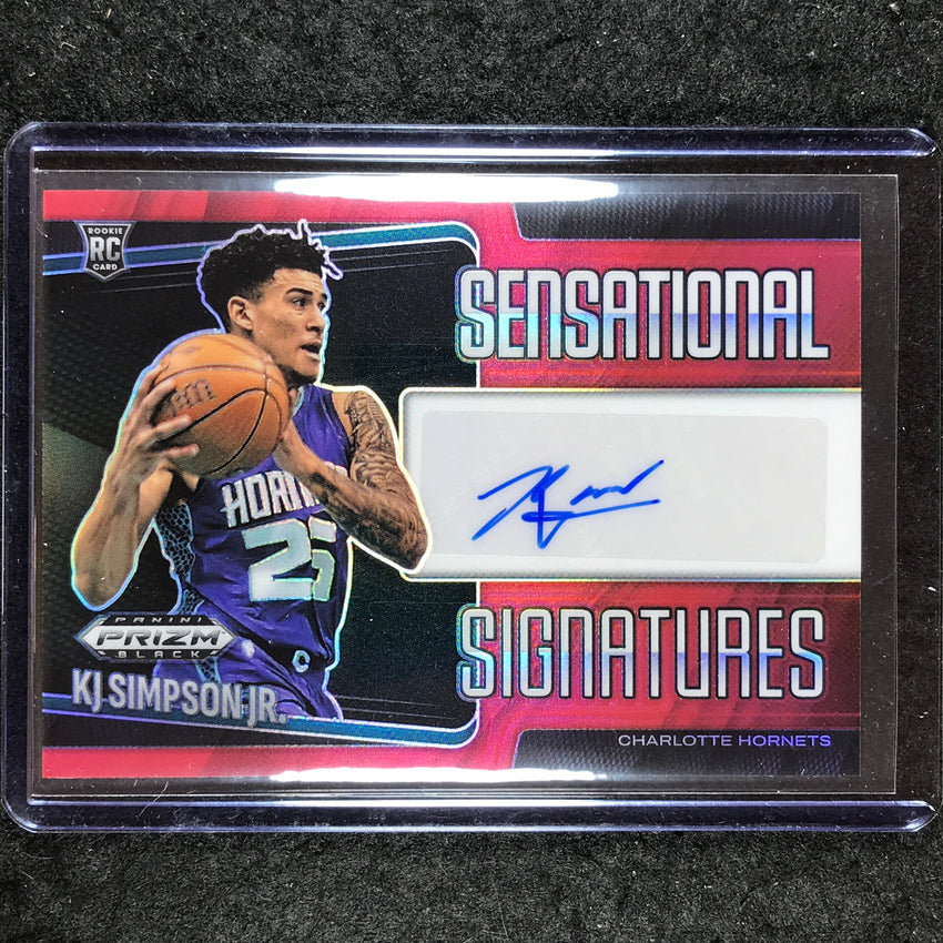 2024-25 Prizm Black KJ SIMPSON JR. Sensational Signatures Rookie Auto Red 93/99