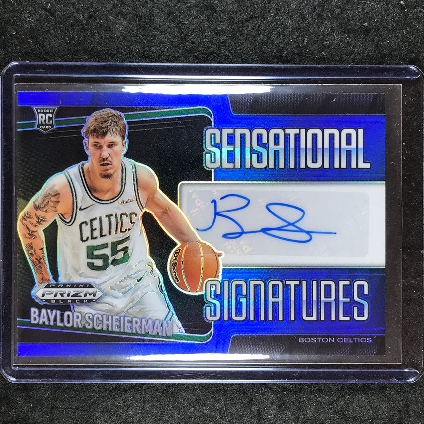 2024-25 Prizm Black BAYLOR SCHEIERMAN Sensational Signatures Rookie Auto 3/49