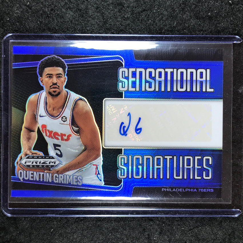 2024-25 Prizm Black QUENTIN GRIMES Sensational Signatures Auto Blue 7/49