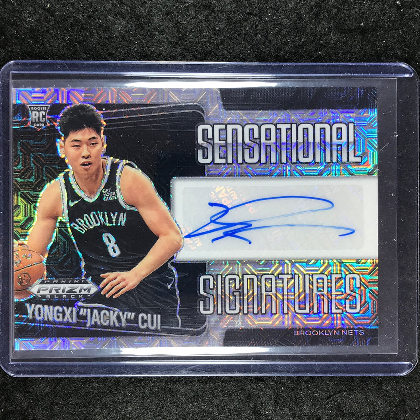 2024-25 Prizm Black YONGXI "JACKY" CUI Sensational Rookie Auto Mojo 9/25