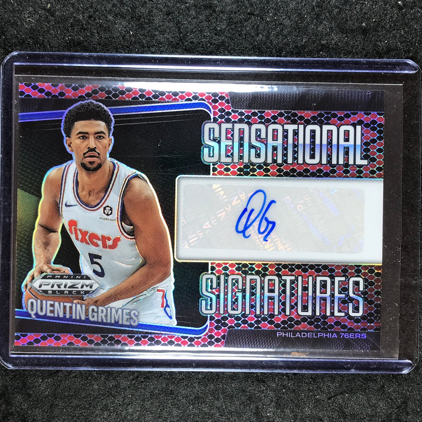 2024-25 Prizm Black QUENTIN GRIMES Sensational Signatures Auto Snakeskin 2/15