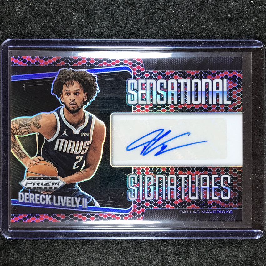 2024-25 Prizm Black DERECK LIVELY II Sensational Signatures Auto Snakeskin 11/15