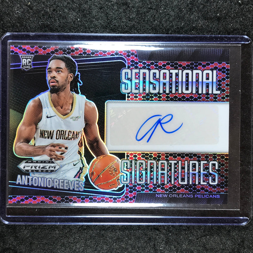 2024-25 Prizm Black ANTONIO REEVES Sensational Signatures Rookie Snakeskin 12/15