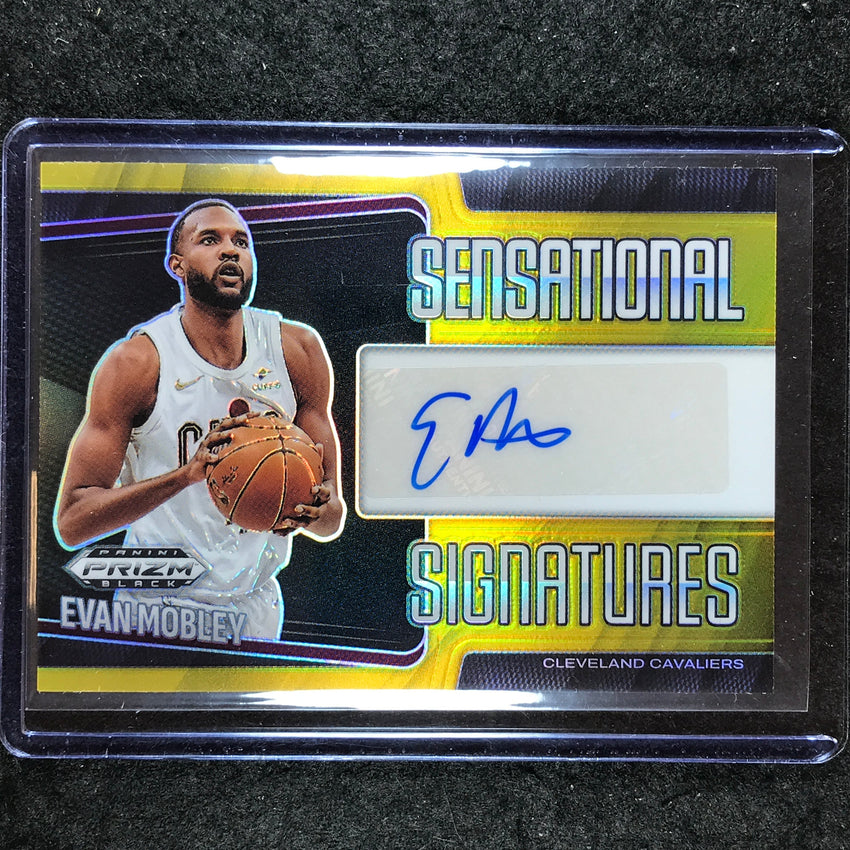 2024-25 Prizm Black EVAN MOBLEY Sensational Signatures Auto Gold 10/10