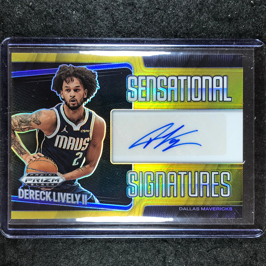 2024-25 Prizm Black DERECK LIVELY II Sensational Signatures Auto Gold 3/10