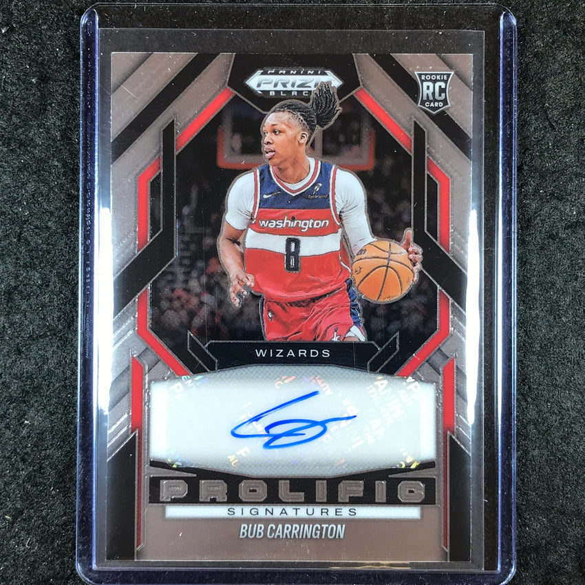 2024-25 Prizm Black BUB CARRINGTON Prolific Signatures Rookie Auto Base #BUB