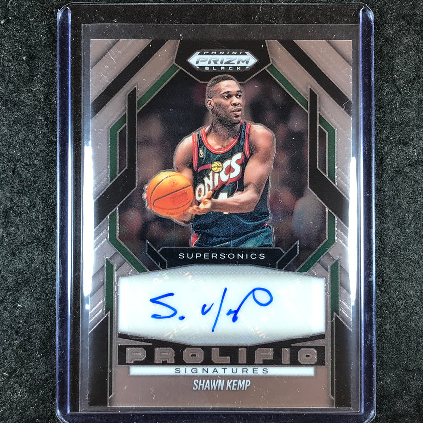 2024-25 Prizm Black SHAWN KEMP Prolific Signatures Auto Base #KMP
