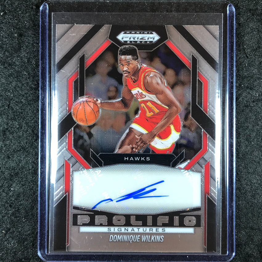 2024-25 Prizm Black DOMINIQUE WILKINS Prolific Signatures Auto Base #WIL