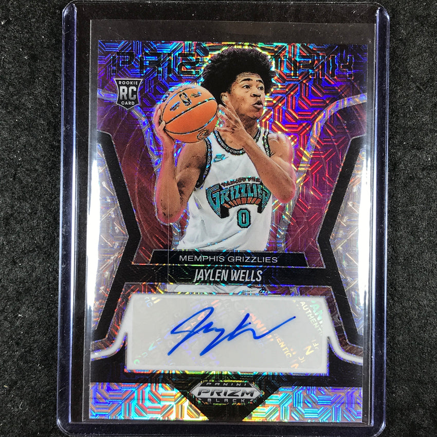2024-25 Prizm Black JAYLEN WELLS Prizmatrix Signatures Rookie Auto Mojo 18/25