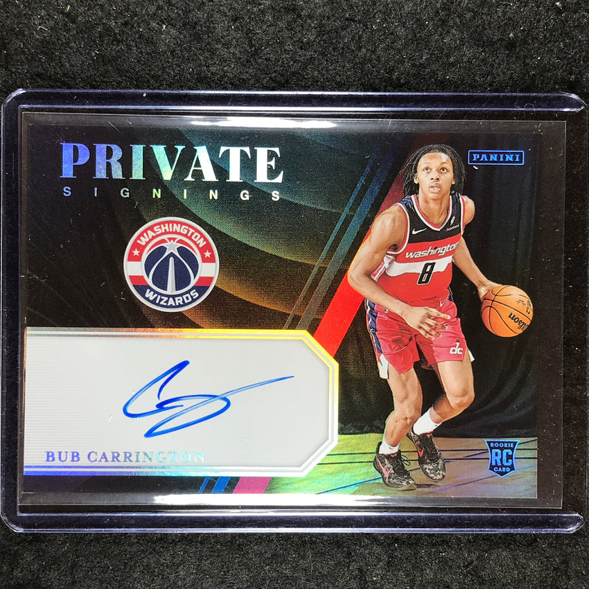 2024-25 Prizm Black BUB CARRINGTON Private Signings Rookie Auto #BUB