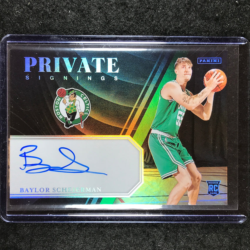 2024-25 Prizm Black BAYLOR SCHEIERMAN Private Signings Rookie Auto #BAY