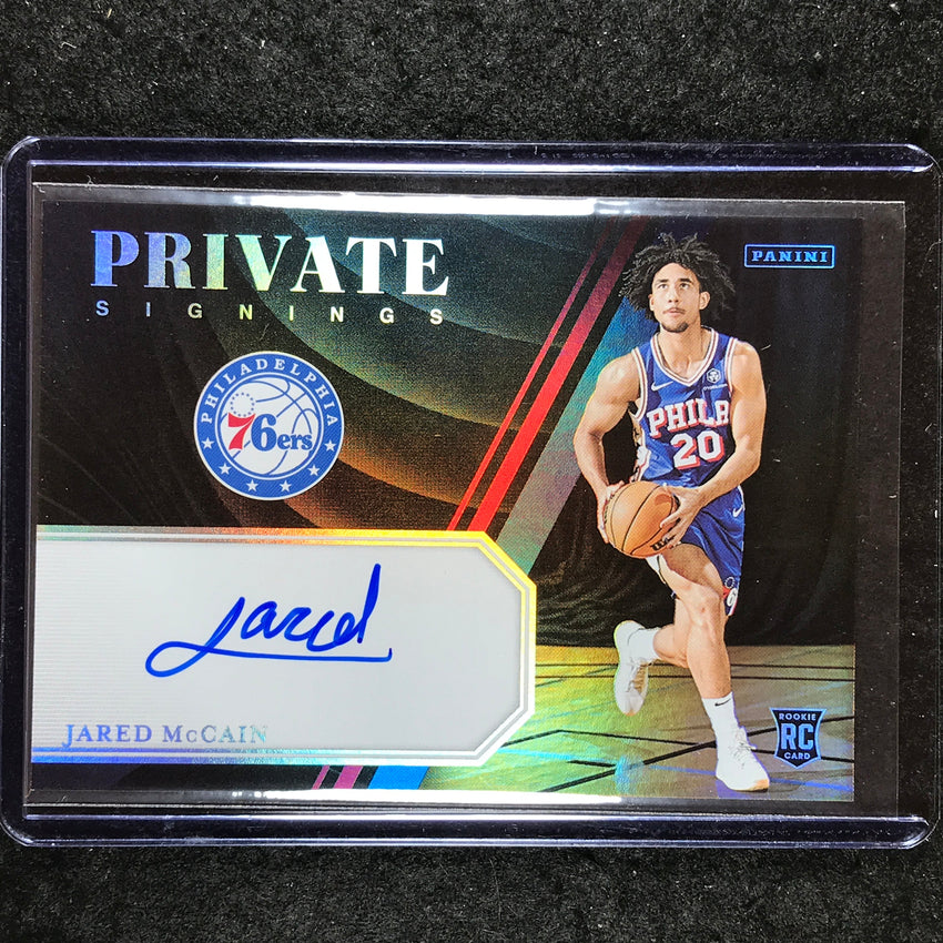 2024-25 Prizm Black JARED MCCAIN Private Signings Rookie Auto #JAR