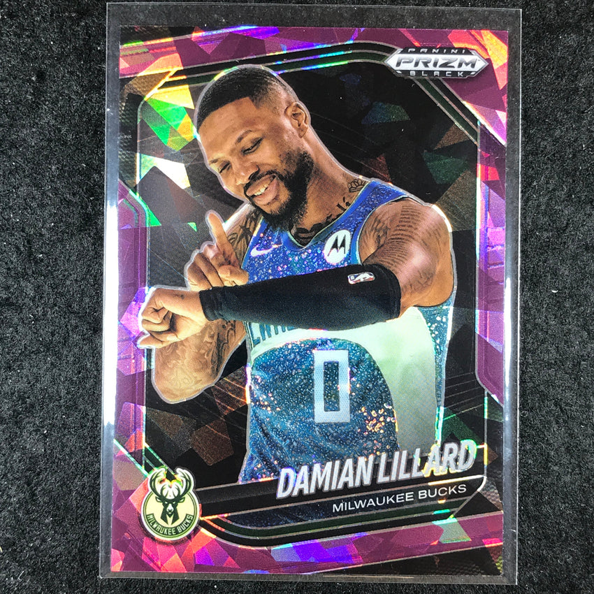2024-25 Prizm Black DAMIAN LILLARD Base Purple Ice /149 #91
