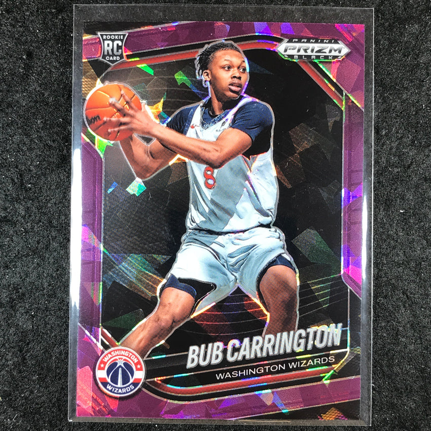 2024-25 Prizm Black BUB CARRINGTON Rookie Base Purple Ice /149 #92