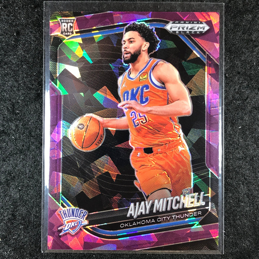 2024-25 Prizm Black AJAY MITCHELL Rookie Base Purple Ice /149 #133