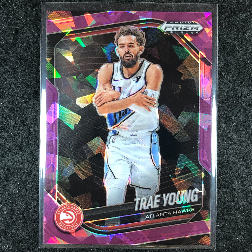 2024-25 Prizm Black TRAE YOUNG Base Purple Ice /149 #141