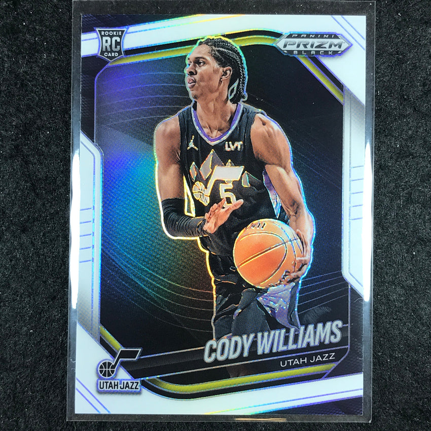 2024-25 Prizm Black CODY WILLIAMS Rookie Base White /175 #172