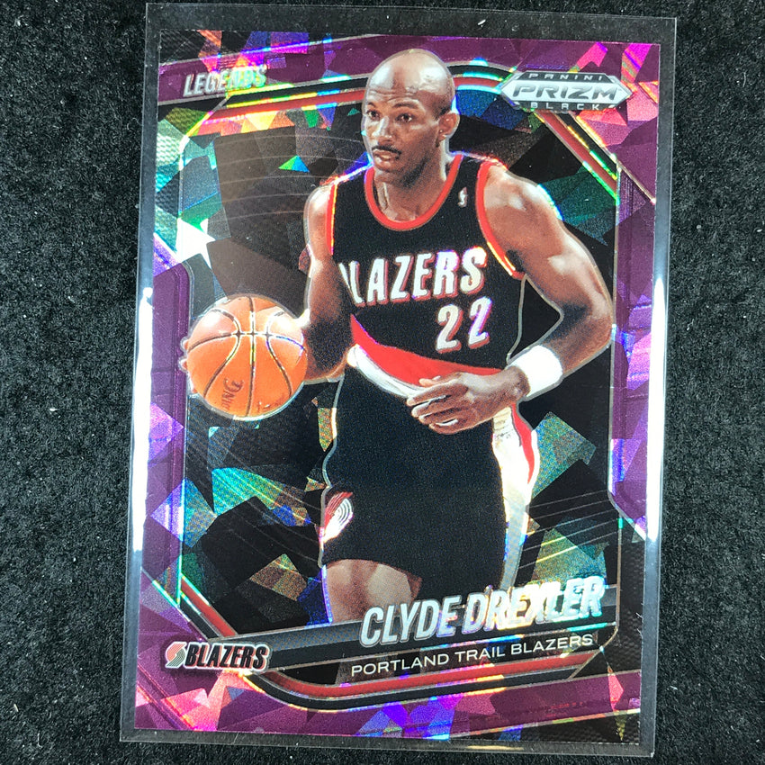 2024-25 Prizm Black CLYDE DREXLER Base Purple Ice /149 #288