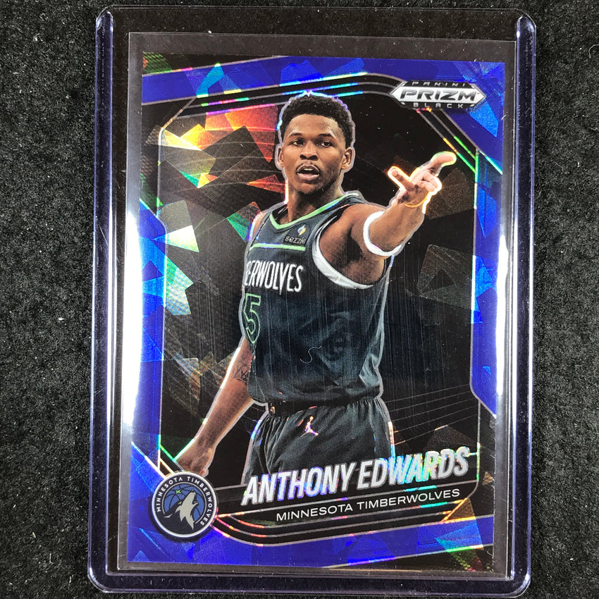 2024-25 Prizm Black ANTHONY EDWARDS Base Blue Ice /125 #17