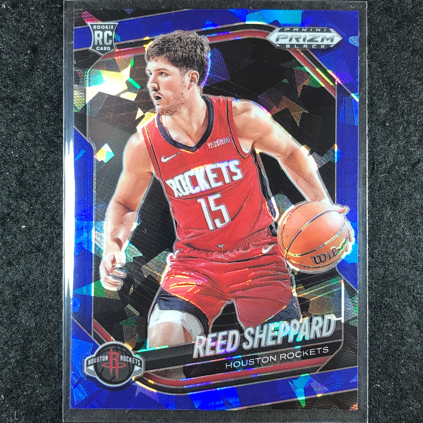 2024-25 Prizm Black REED SHEPPARD Rookie Base Blue Ice /125 #145