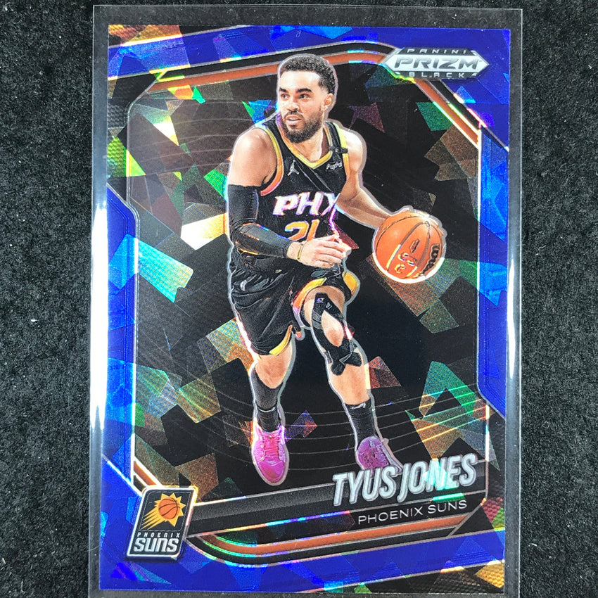 2024-25 Prizm Black TYUS JONES Base Blue Ice /125 #150