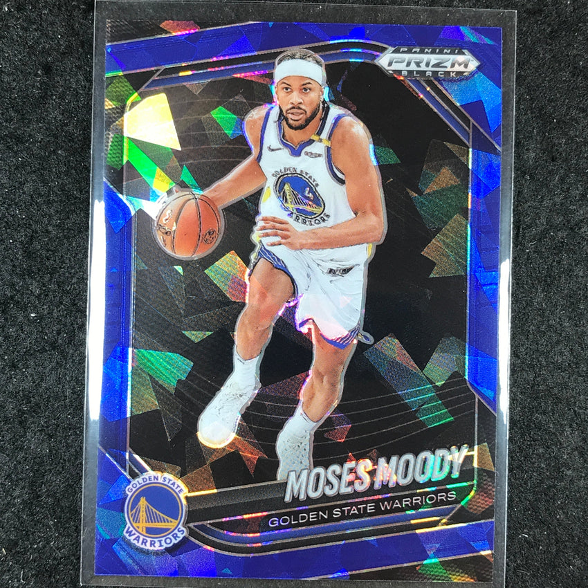 2024-25 Prizm Black MOSES MOODY Base Blue Ice /125 #175