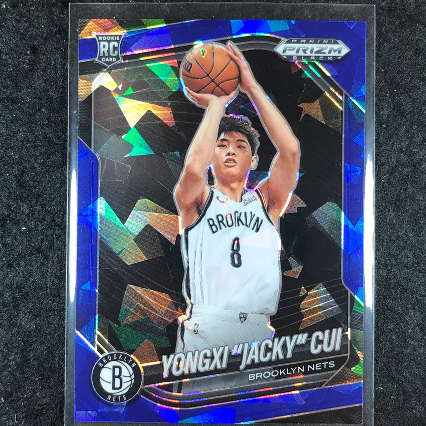 2024-25 Prizm Black YONGXI "JACKY" CUI Rookie Base Blue Ice /125 #202
