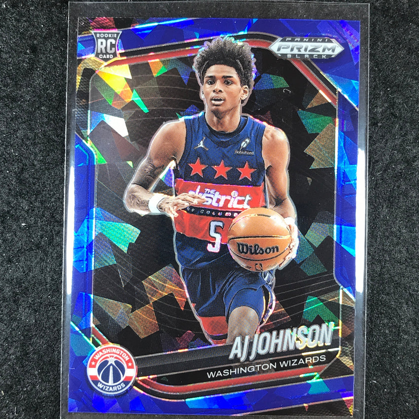 2024-25 Prizm Black AJ JOHNSON Rookie Base Blue Ice /125 #209