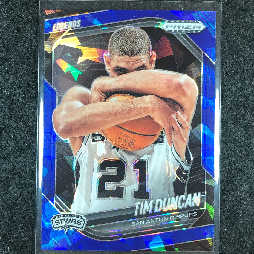 2024-25 Prizm Black TIM DUNCAN Base Blue Ice /125 #252