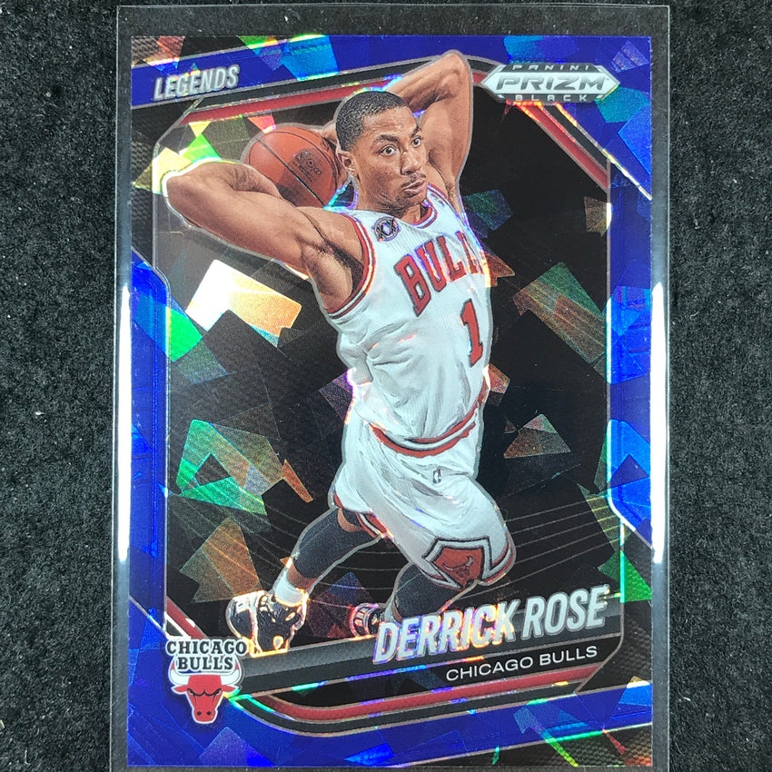2024-25 Prizm Black DERRICK ROSE Base Blue Ice /125 #256