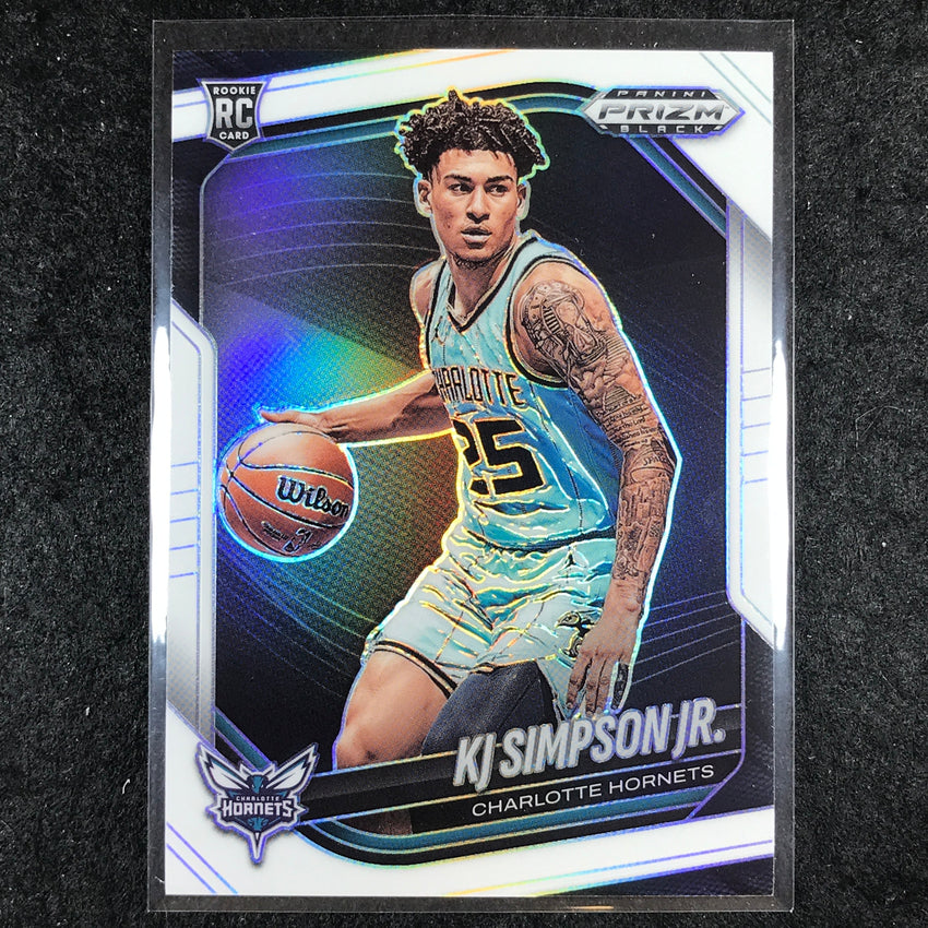 2024-25 Prizm Black KJ SIMPSON JR. Rookie Base White /175 #207