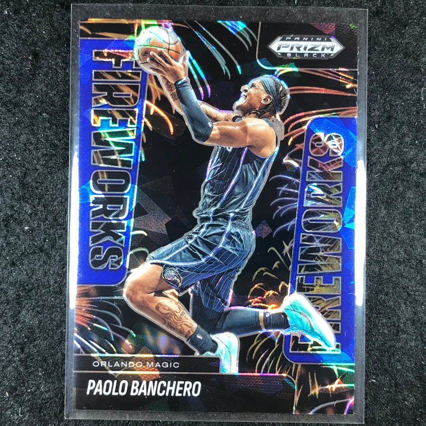2024-25 Prizm Black PAOLO BANCHERO Fireworks Blue Ice 82/125 #18