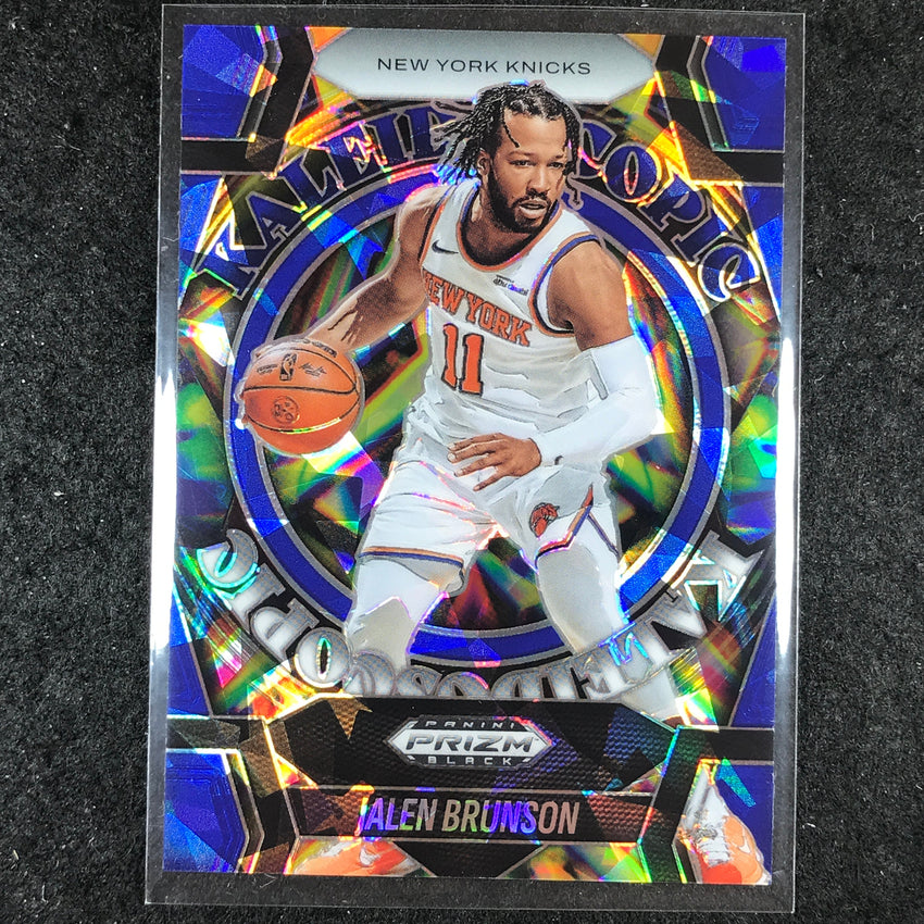 2024-25 Prizm Black JALEN BRUNSON Kaleidoscopic Blue Ice 63/125 #13