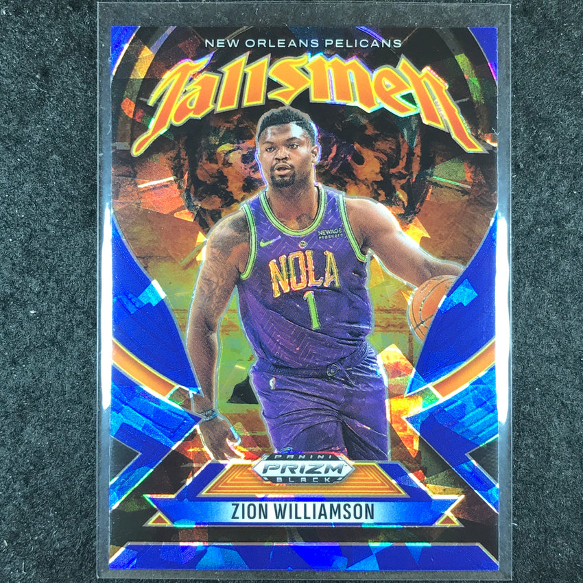 2024-25 Prizm Black ZION WILLIAMSON Talismen Blue Ice 112/125 #13