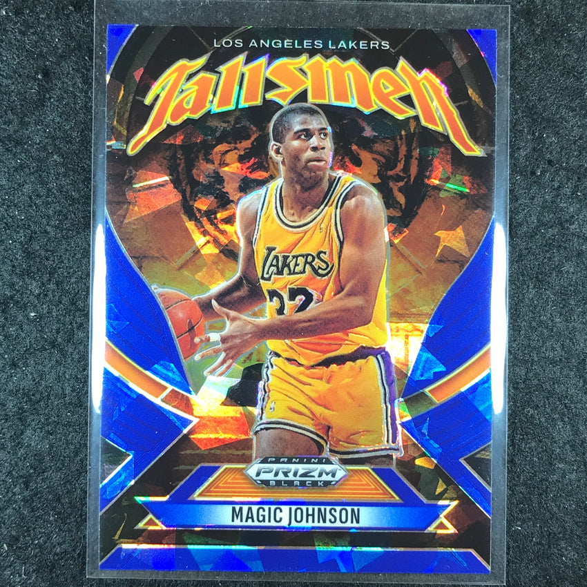2024-25 Prizm Black MAGIC JOHNSON Talismen Blue Ice 74/125 #19