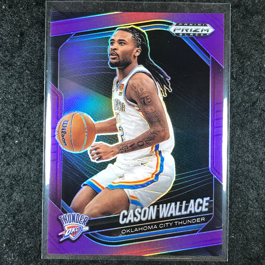 2024-25 Prizm Black CASON WALLACE Base Purple 72/99 #20