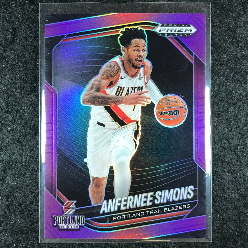 2024-25 Prizm Black ANFERNEE SIMONS Base Purple 27/99 #60