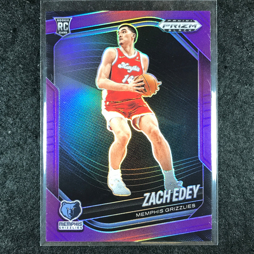 2024-25 Prizm Black ZACH EDEY Rookie Base Purple 63/99 #64