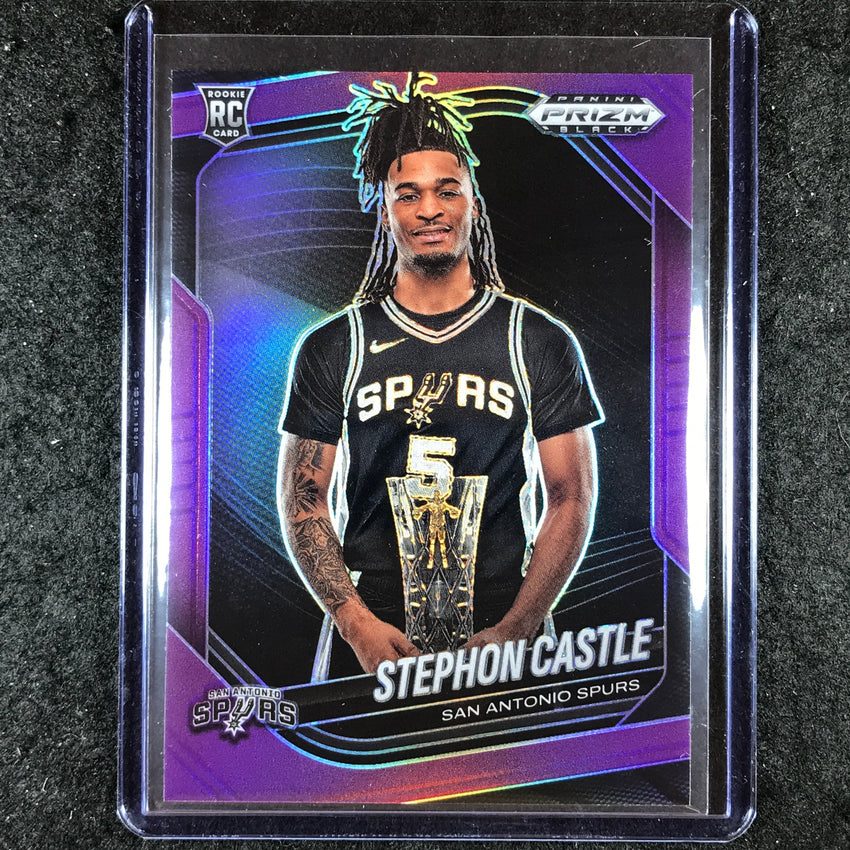 2024-25 Prizm Black STEPHON CASTLE Rookie Base Purple 83/99 #96
