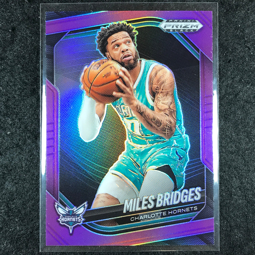 2024-25 Prizm Black MILES BRIDGES Base Purple 32/99 #123