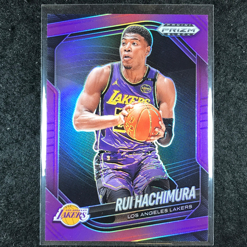 2024-25 Prizm Black RUI HACHIMURA Base Purple 28/99 #132